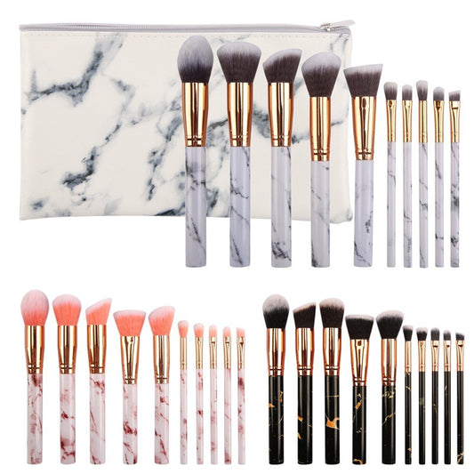 Marble Makeup Brush 10 Set